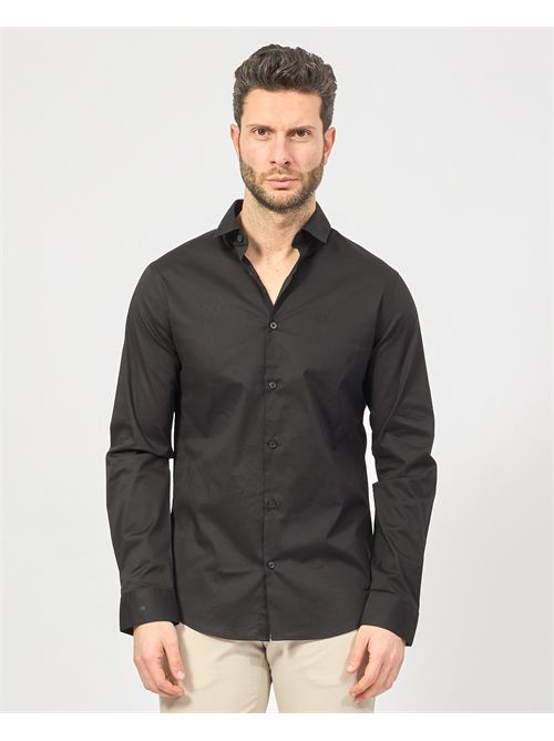 Chemise noire en coton à manches longues Armani ARMANI EXCHANGE | 8NZC31-ZN28Z1200